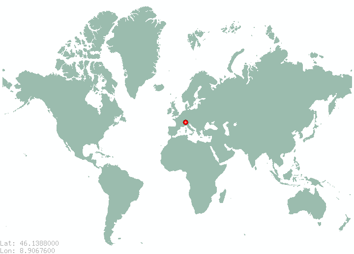 Monte Ceneri in world map